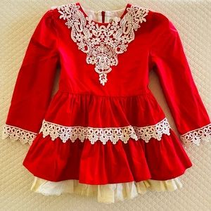 Pettigirl  Winter Elegant Christmas Long Sleeve Lace Cute PartyFancy Dresses